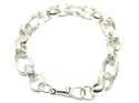 Silver Patterned Belcher Bracelet 9 Inch