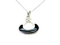 Silver Onyx Pendant & Chain