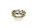 9ct Yellow Gold Diamond Curb Link Ring