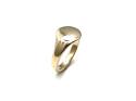 9ct Yellow Gold Plain Oval Signet Ring