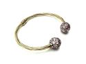 9ct Yellow Gold CZ Baby Torque Bangle