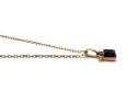 9ct Gold Amethyst Pendant & Chain