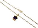 9ct Gold Amethyst Pendant & Chain