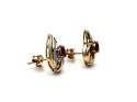 9ct Yellow Gold Ruby & Diamond Earrings