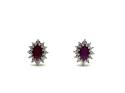 9ct Yellow Gold Ruby & Diamond Earrings