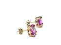 9ct Gold Synthetic Sapphire Earrings