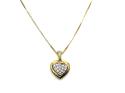 18ct Gold CZ Heart Pendant & Chain