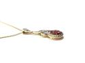 9ct Gold Tourmaline & Diamond Pendant