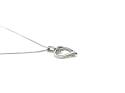 9ct White Gold CZ Heart Pendant & Chain