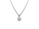 9ct White Gold CZ Cluster Pendant