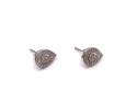 9ct White Gold Diamond Stud Earrings