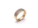 9ct Yellow Gold Diamond Pave Ring