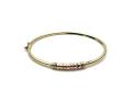 9ct 3 Colour Fancy Hinged Bangle