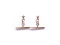 9ct Yellow Gold T-Bar Drop Earrings