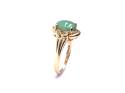 18ct Yellow Gold Jade & Diamond Ring