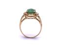 18ct Yellow Gold Jade & Diamond Ring