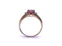 9ct Gold Rhodalite Garnet & CZ Ring