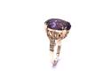 9ct Yellow Gold Amethyst Solitaire Ring