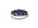 9ct Yellow Gold Sapphire & Diamond Ring