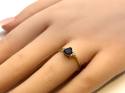 9ct Iolite & White Topaz Ring