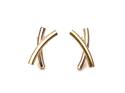 9ct 2 Colour Kiss Stud Earrings