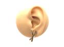 9ct 2 Colour Kiss Stud Earrings