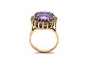 9ct Purple & White CZ Cluster Ring