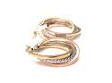 9ct Yellow Gold CZ Hoop Earrings