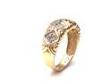 9ct Yellow Gold Diamond Pave Ring