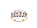 9ct Yellow Gold Diamond Cluster Ring