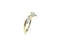 9ct Yellow Gold Diamond Wishbone Ring 0.08ct