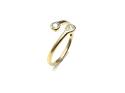 9ct Yellow Gold Diamond 2 Stone Torque Ring