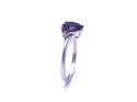 9ct White Gold Amethyst & Diamond Ring