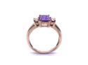 9ct Yellow Gold Amethyst & CZ Ring