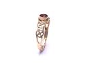 9ct Yellow Gold Garnet Celtic Ring