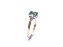 14ct Yellow Gold CZ 3 Stone Ring