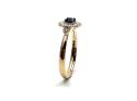 9ct Yellow Gold Sapphire & Diamond Cluster Ring