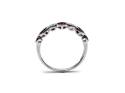 9ct White Gold Ruby & Diamond Fancy Eternity Ring