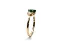 9ct Yellow Gold Emerald & Diamond Toi Et Moi Ring