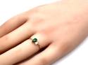 9ct Yellow Gold Emerald & Diamond Toi Et Moi Ring