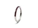 9ct White Gold Ruby Half Eternity Ring