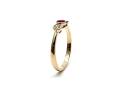 9ct Yellow Gold Ruby & Diamond 3 Stone Ring