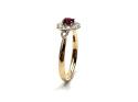 9ct Yellow Gold Ruby & Diamond Cluster Ring