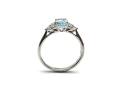 9ct White Gold Aquamarine & Diamond Ring