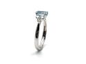 9ct White Gold Aquamarine & Diamond Ring