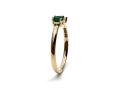 9ct Yellow Gold Emerald & Diamond Ring