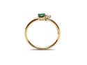 9ct Yellow Gold Emerald & Diamond Ring