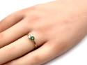 9ct Yellow Gold Emerald & Diamond Ring