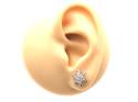 Silver CZ Snowflake Stud Earrings