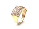 9ct Yellow Gold Diamond Pave Ring